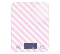 Pink Diagonal Stripe Meal Prep Food Scale Digital 11lb/0.18oz, 5kg/5g Digital gram Scale with 4 Unit for Roasting Dieting Keto (Batteries not Included)