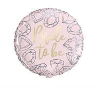 Pink Diamond Bride to Be Round Foil Balloon (45cm) - Unique & Elegant Party Decoration - Ideal for Bridal Showers & Bachelorette Parties - 1 Pc