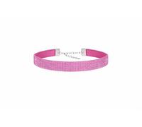 Pink Diamond Festival Choker Necklace - 40 cm x 1.7 cm Sparkling Rhinestone Collar, Statement Bling Accessory for Parties & Events