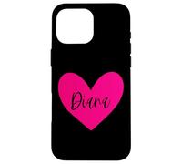 Pink Diana Name Heart Love Woman Girl Friend Personalized Case for iPhone 16 Pro Max
