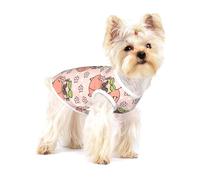 Pink Dog Peach,Cotton Sleeveless Pet T-Shirt Soft Stretchy Puppy Breathable Vest,S