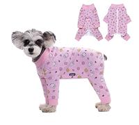 Pink Dog Recovery Suit Female Male For Small Medium Dogs,Dog Surgical Recovery Suite Bodysuit After Surgery Zipper On Back Puppy Cat Long Sleeve Onesies Bodysuit After Surgery Wound Protective