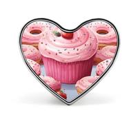 Pink Donut And Cupcake Button Pin Design Your Own Personalized Pin Cute Button Badge Exquisite Heart Badge Fashion Brooch Metal Decorative Lapel Pins for Hat Clothes Backpack