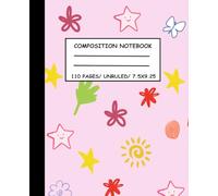 Pink Doodles Composition Notebook: Aesthetic Notebook |110 Unruled pages | 7.5 x 9.25 inches | For Kids and Teen | School Supplies
