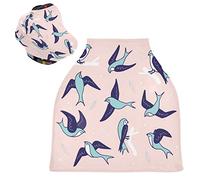 Pink Dove Birds Stretchy Baby Car Seat Cover,Canopy Nursing Covers,Soft Breathable Windproof Scarf Changepad for Winter Infant Breastfeeding Boys