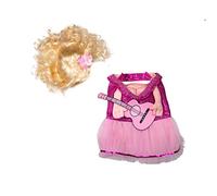 Pink Dress, Guitar & Wig Set - M/L