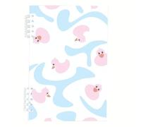 Pink Duck Notebook A5, Cute Water A5 Notebooks, Lined Paper University Notebook 120Pages/60Sheets, Note Book for Office, Exercise Books Lined for Work, University Stationery Women Man