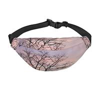 Pink Dusk Background Fanny Pack for Women Men Waist Bag Adjustable Belt Casual Chest Bag Bum Bags for Travel Hiking Waist Packs
