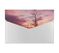 Pink Dusk Background File Folder Accordion Document Organizer Portable Paper Bill Receipt Organizer Reusable 6 Pocket Expanding File Pockets Plastic Folder for Home Office Supplies