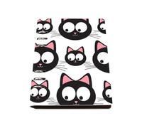 Pink Eared Cats A5 Notebook, Pu Leather Notebooks, Lined Paper A5 Ring Binder Notebook 180Pages/90Sheets, Note Book for Dairy, School Books for Women, Student Essentials University Journal Diary