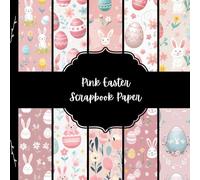 Pink Easter Scrapbook Paper, Spring Junk Journal Paper, Bunny Decorative Paper, DIY Projects, Origami, Collage Sheets, Decoupage Paper, 10 Designs, Double SIded