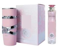 Pink Eau De Parfum 100ml with Air Freshener 300ml Womens Ladies Perfume Dubai UAE Oud Vanilla Sandalwood Musk - Novaease Perfumes - Luxury Arabian Fragrance (2 Pack Bundle)