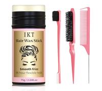 Pink Edge Comb 4 Pcs, Hair Wax Stick for Flyaway, Slick Back Hair Brush for Smooth, Teasing Brush for Add Volume, Rat Tail Combs for Parting