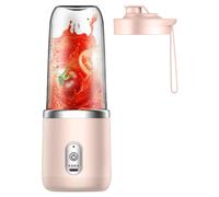 (Pink) Electric New Mini Juice Maker Portable Blender Smoothie Juicer Fruit Machine