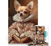 Pink Elegance Chihuahua for Adults 1000 Piece Jigsaw Puzzle Mind Exercise Toy Family Joy Precision Cut Lovely Gift (50x75cm)