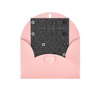 Pink Elegant Greeting Card with Matching Envelope - Supernatural Inspiration Print Blank Blessed for Birthday, Valentine's Day, Wedding