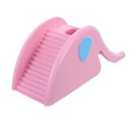 Pink Elephant Climbing Ladder Bridge for Hamster Cage Accessory | Resin Build, Anti-slip Grooves, Rounded Arch Entrance, Easy Installation, Sand Bath Setup for Small Pets