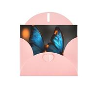 Pink Envelope Greeting Cards With Unique Azure Grace Pattern For Write Down Your Blessings For Various Holidays