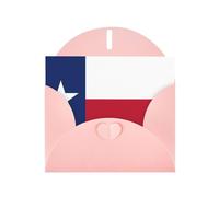 Pink Envelope Greeting Cards With Unique Flag Of Texas Pattern For Write Down Your Blessings For Various Holidays