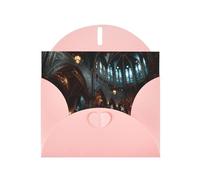 Pink Envelope Greeting Cards With Unique Holy Reverence Pattern For Write Down Your Blessings For Various Holidays