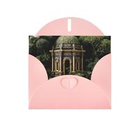 Pink Envelope Greeting Cards With Unique Secret Sanctuary Pattern For Write Down Your Blessings For Various Holidays