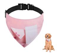 Pink Envelope with Heart Confetti Dog Bandana with Adjustable Strap D Ring Dog Neckerchief Pet Bibs Triangle Bandanas for Dogs Clothing& Accessories for Dogs Puppy Cats Decor Machine Washable