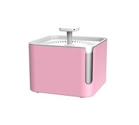 (Pink, EU Plug) 2L Pet Automatic Filter Water Dispenser Dog Cat Water Food Bowl PP Hunting Dog Feeder
