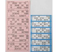 PINK EXTRA LARGE BINGO FLYERS EXTRA LARGE BINGO TICKETS FOR VISUALLY IMPAIRED (1200 TICKETS)
