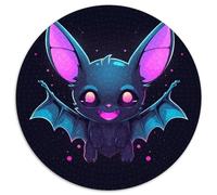 Pink Eyes Bat 1000 Piece Jigsaw Puzzles What Happens Next Beautiful Decoration for Adults And Kids 1000pcs (67.5x67.5cm)