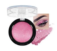 Pink Eyeshadow, Metallic Shimmering Pressed Powder Rose Pink Eyeshadows, Pearlescent Long-lasting Eye Shadows Highly Pigmented Single Eye shadow, Pink Eye Make up for Women & Girls