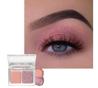Pink Eyeshadow Palette,2 Colour Highly Pigmented Matte Shimmering Eye Shadow Make-Up Palettes for Women, Waterproof Long-lasting Eyeshadow Palette