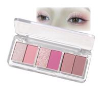 Pink Eyeshadow Palette | 6 Matte & Shimmer Rose Gold & Nude Shades | Waterproof Long-Lasting Pigmented Makeup for Blush & Eye Looks