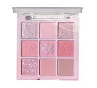 Pink Eyeshadow Palette, 9 Colour Glitter Eyeshadow Shimmer Eye Shadow Pallets for Women, Long Lasting & Highly Pigmented Pink Eyeshadow, Waterproof and Blendable