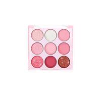Pink Eyeshadow Palette 9 Colour Pink Eye Shadows Palette For Women Waterproof Long Lasting Glitter Matte Eyeshadow Make-Up Palettes Highly Pigmented Blendable White Eyeshadows