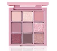 Pink Eyeshadow Palette Shimmer Eyeshadow 9 Colour Matte Nude Eye Shadow Make-Up Palettes Shimmer Natural Long Lasting Highly Pigmented Glitter Eye Shadow Pallets for Women