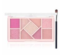 Pink Eyeshadow Palette With Matte, Shimmer & Glitter Finishes 9 Colour Professional Makeup Palette For Women, Ideal For Daily Wear, Date Night And Party Looks, Sweet Rosy Tones