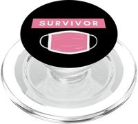 Pink Face Mask Survivor Cure Cancer Patients PopSockets PopGrip for MagSafe