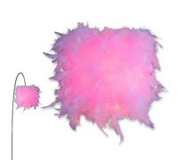 Pink Feather Lampshade, Feather Light Shade Ceiling, Lamp Shades for Table Lamps, Girls Lampshade for Bedroom Light Shades with 20 Lnner Diameter 30 Total Diameter