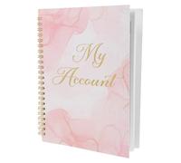 Pink Financial Notebook Check Register 60 Pages Paper Record Book