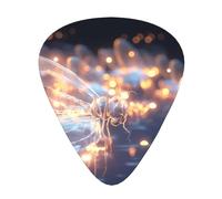 Pink Firefly Printed pick set - 12 pieces, thin, medium and thick guitar picks, suitable for guitar, bass, electric guitar and ukulele