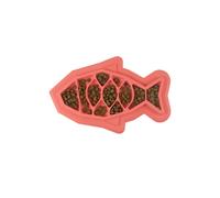 Pink Fishie Fun Slow Feeder Mat Promote Healthy Eating for Happy Cats