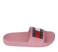Pink Flag Pool Slides Flip Flops - female - Tommy Jeans - Sliders - Pink - 7 UK - Shoes 7 UK