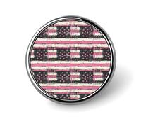 Pink Flag Print Enamel Pins for Backpack - Cute Jacket Coat Hat Bags Badge Pins, Funny Unique Novelty Button Pin Women Men Fashion Jewelry Accessories