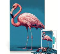Pink Flamingo 1000 Piece Jigsaw Puzzles for Teenagers Jigsaw Think Game Calm Mind Quality Edge (38x52cm)