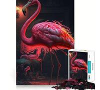 Pink Flamingo 1000 Pieces Jigsaw Puzzles for Teenagers Solid Logic Toy Peaceful Fun Precision Cut Amazing Present (50x75cm)