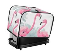 Pink Flamingo 2 Slice Toaster Cover, Waterproof, Dustproof Kitchen Small Appliance Covers, With Pockets And Hanging Loop