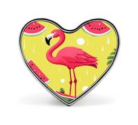 Pink Flamingo And Watermelon Button Pin Design Your Own Personalized Pin Cute Button Badge Exquisite Heart Badge Fashion Brooch Metal Decorative Lapel Pins for Hat Clothes Backpack