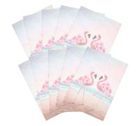 Pink Flamingo Blank Writing Decorative Letter Paper 10pcs Vintage