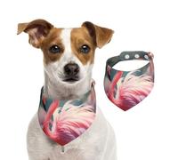 Pink Flamingo Dog Bandanas,Summer Bandanas for Dogs Washable Adjustable Dog Triangle Scarf Bibs Cute Pet Bibs for Medium Large Dogs Puppy and Cats Medium