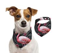 Pink Flamingo Dog Bandanas,Summer Bandanas for Dogs Washable Adjustable Dog Triangle Scarf Bibs Cute Pet Bibs for Medium Large Dogs Puppy and Cats Small